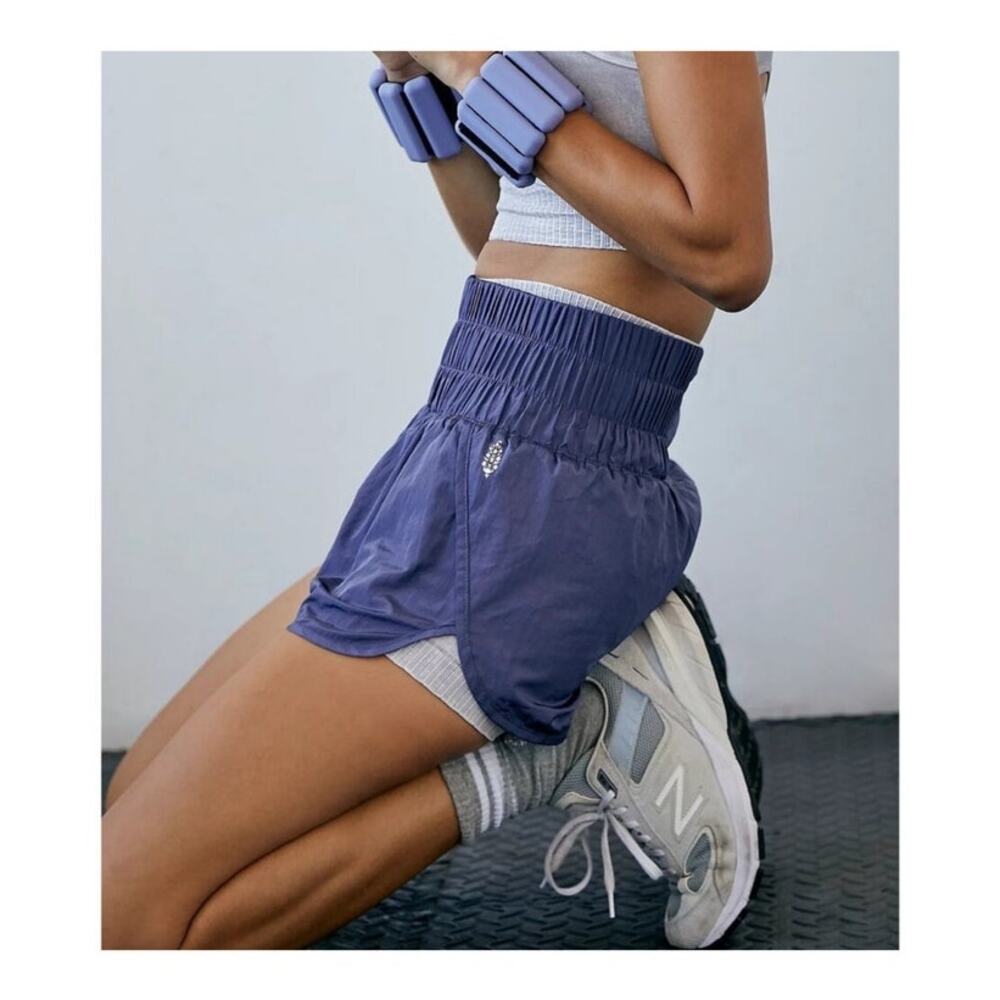 Free People Way Home Shorts in Deep Sea Purple size Large